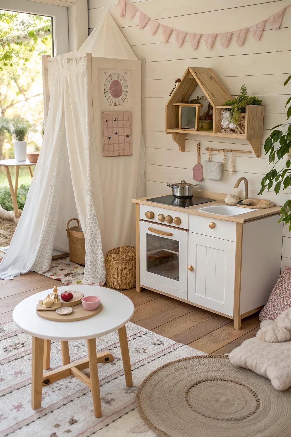 Cook up a storm in a delightful mini kitchen where imagination is the key ingredient!