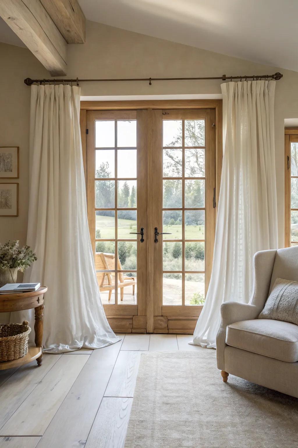 Add a touch of elegance with French doors that blend style with functionality.