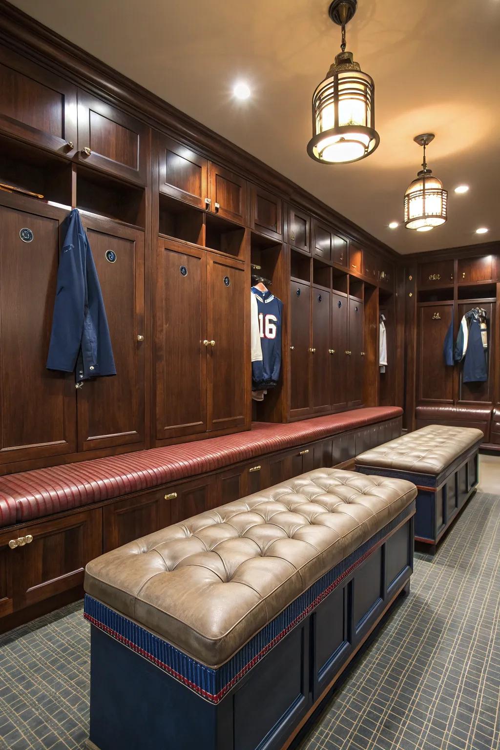 Elevate your locker room experience with plush, cushioned seating for ultimate comfort.