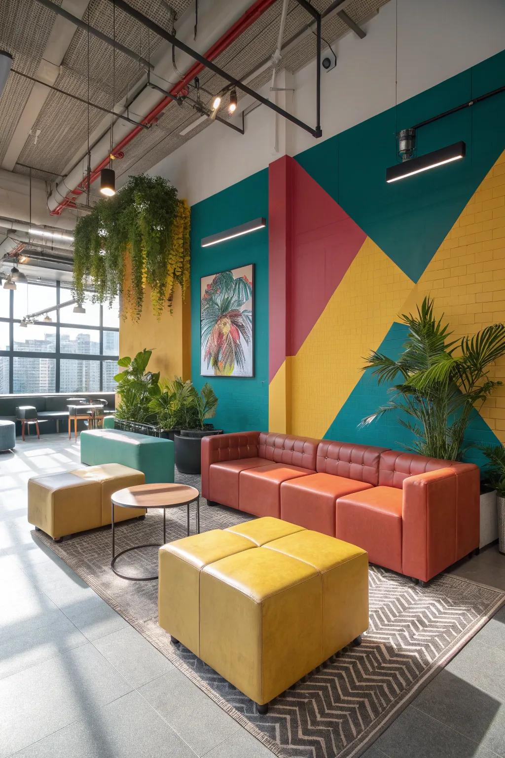 Modular seating offers flexibility and style, adapting to your workspace needs effortlessly.