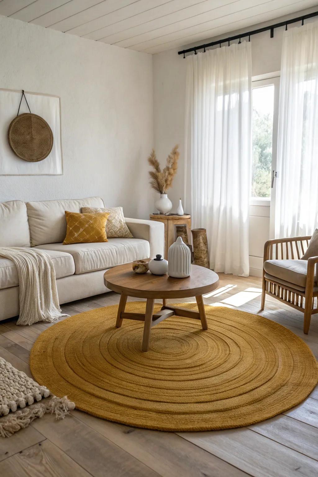 A splash of vibrant color can elevate any living room design.