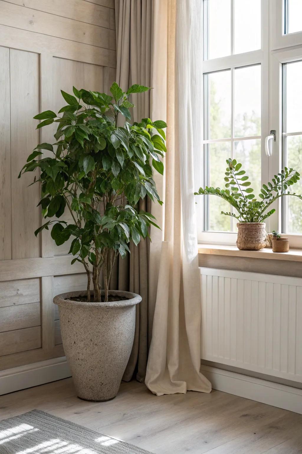Bring the freshness of nature indoors with vibrant plants and greenery. 🌿 #GreenLiving #IndoorPlants #NatureAtHome