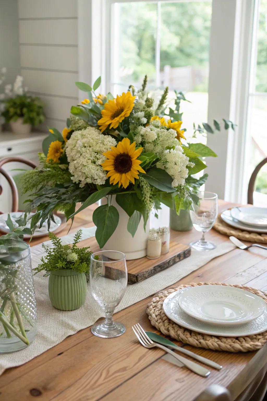 Infuse your table with natural beauty by using fresh seasonal blooms that bring an elegant touch to any setting.