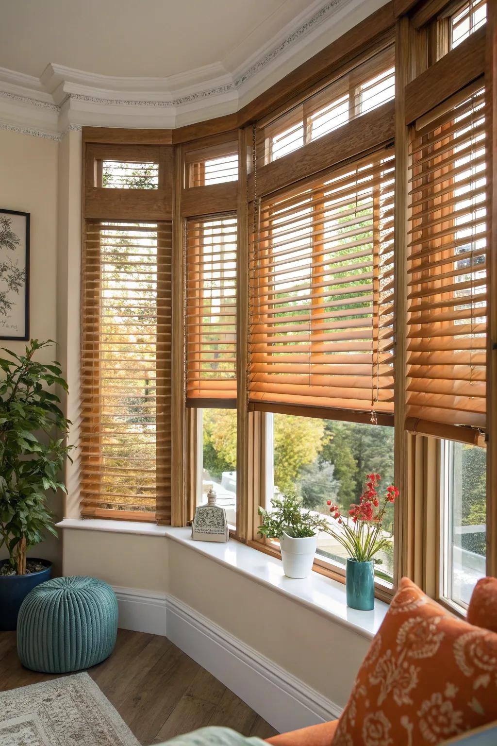 Add warmth and classic charm with beautifully crafted wooden blinds. 🌟 #WoodenBlinds #HomeDecor