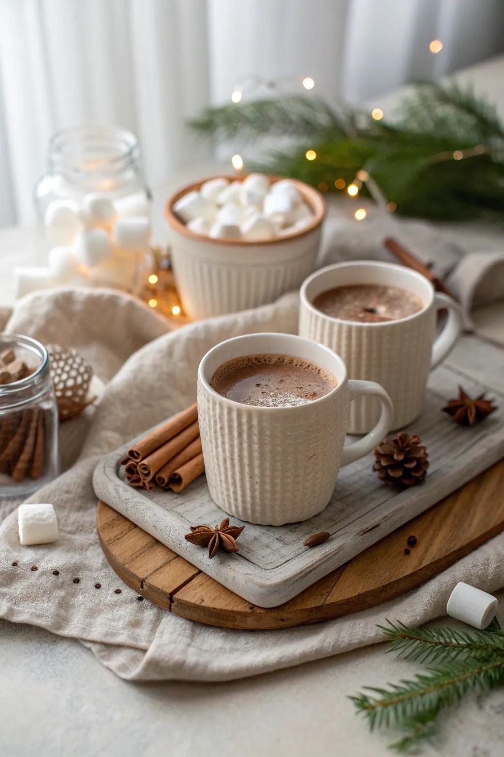 Indulge in the warmth of homemade hot cocoa and capture the joy of the season. ☕️ #ChristmasPhotoshoot #FamilyFun