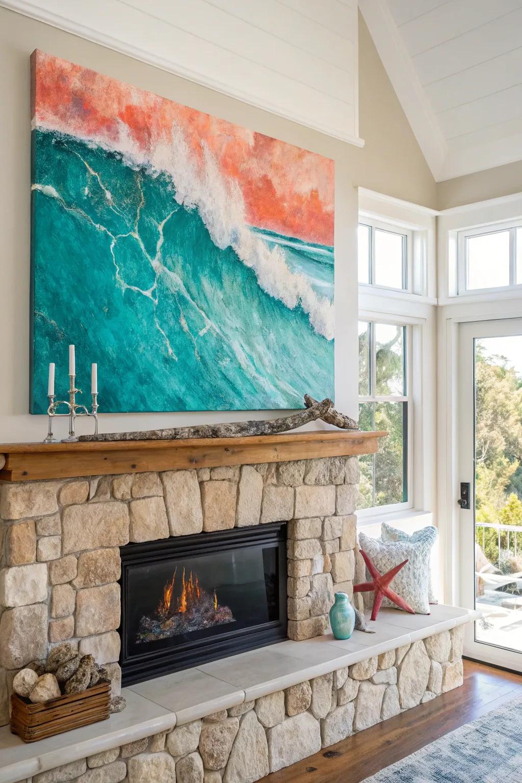 Bring the beauty of the sea indoors with artwork that captures coastal serenity. 🌴 #HomeDecor #ArtInspiration