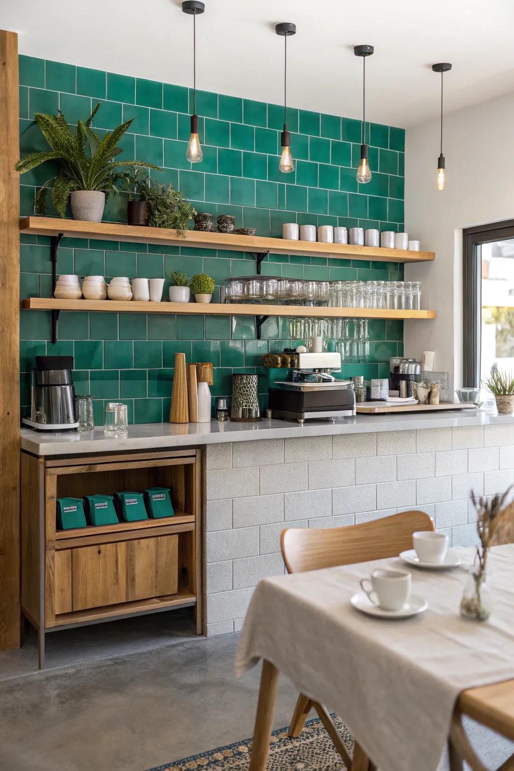 Make a statement with bold colors that add energy to your coffee bar. 🌟 #BoldDesign #CoffeeLovers