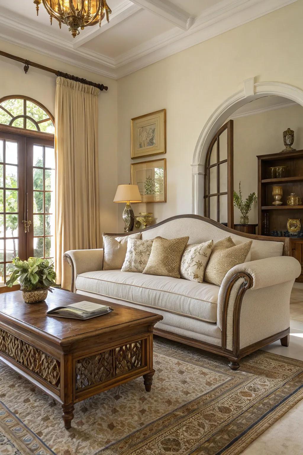 Classic furniture pieces create a balanced blend of elegance and comfort. 🛋️ #HomeDecor #InteriorInspiration