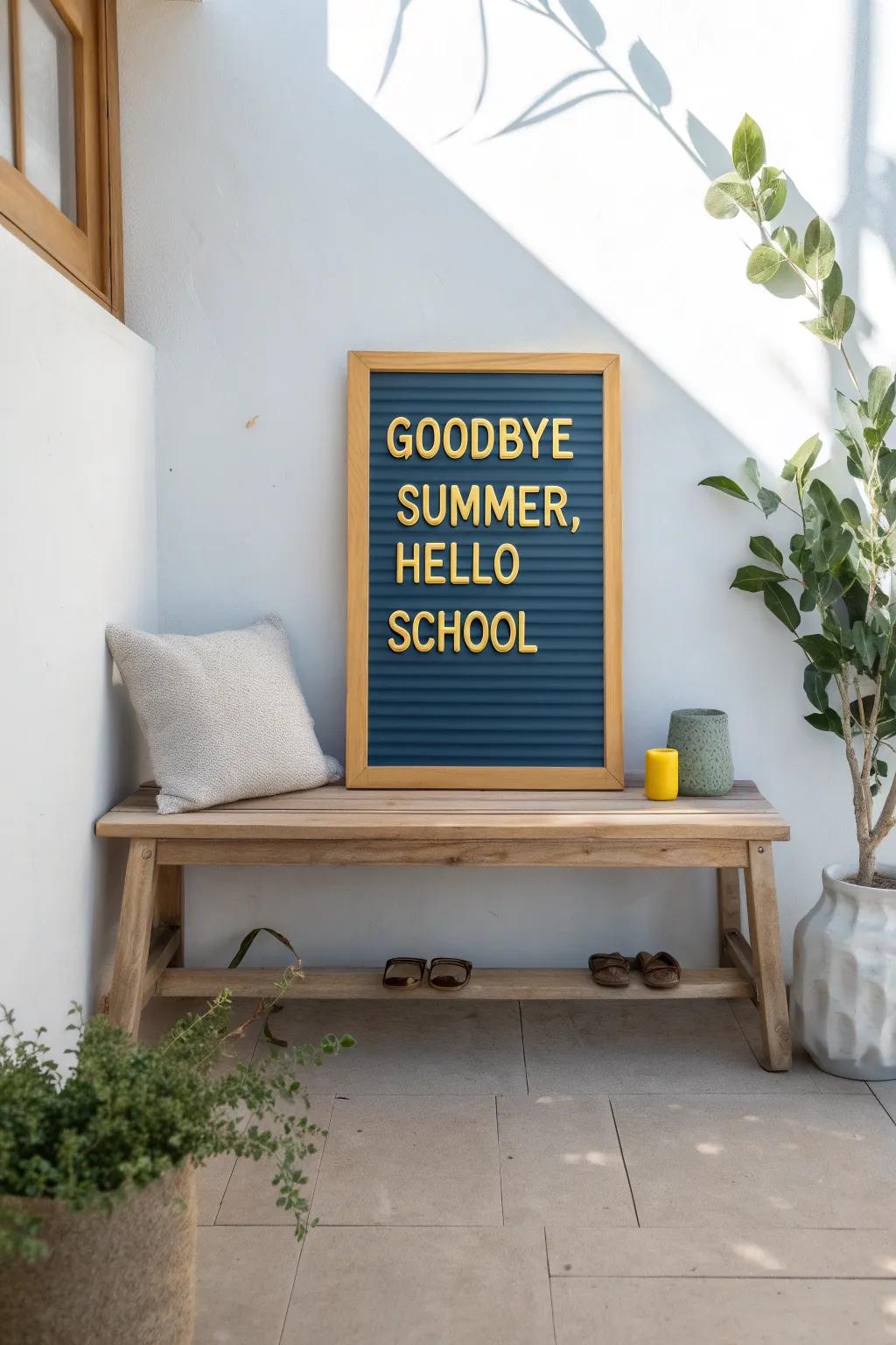 Celebrate the new school year with a vibrant transition board.