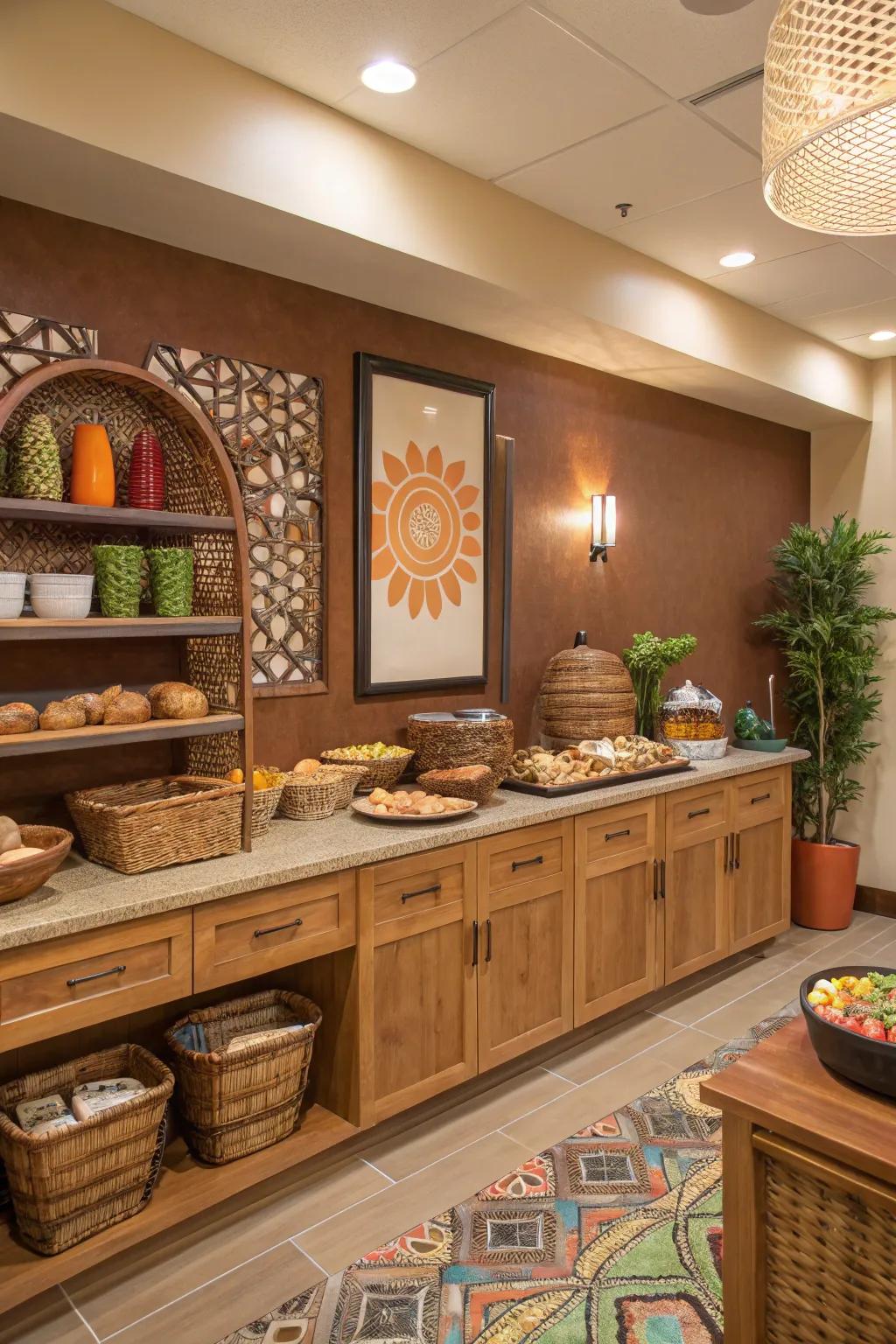 Delight guests with a taste of local flavors at an interactive snack bar.