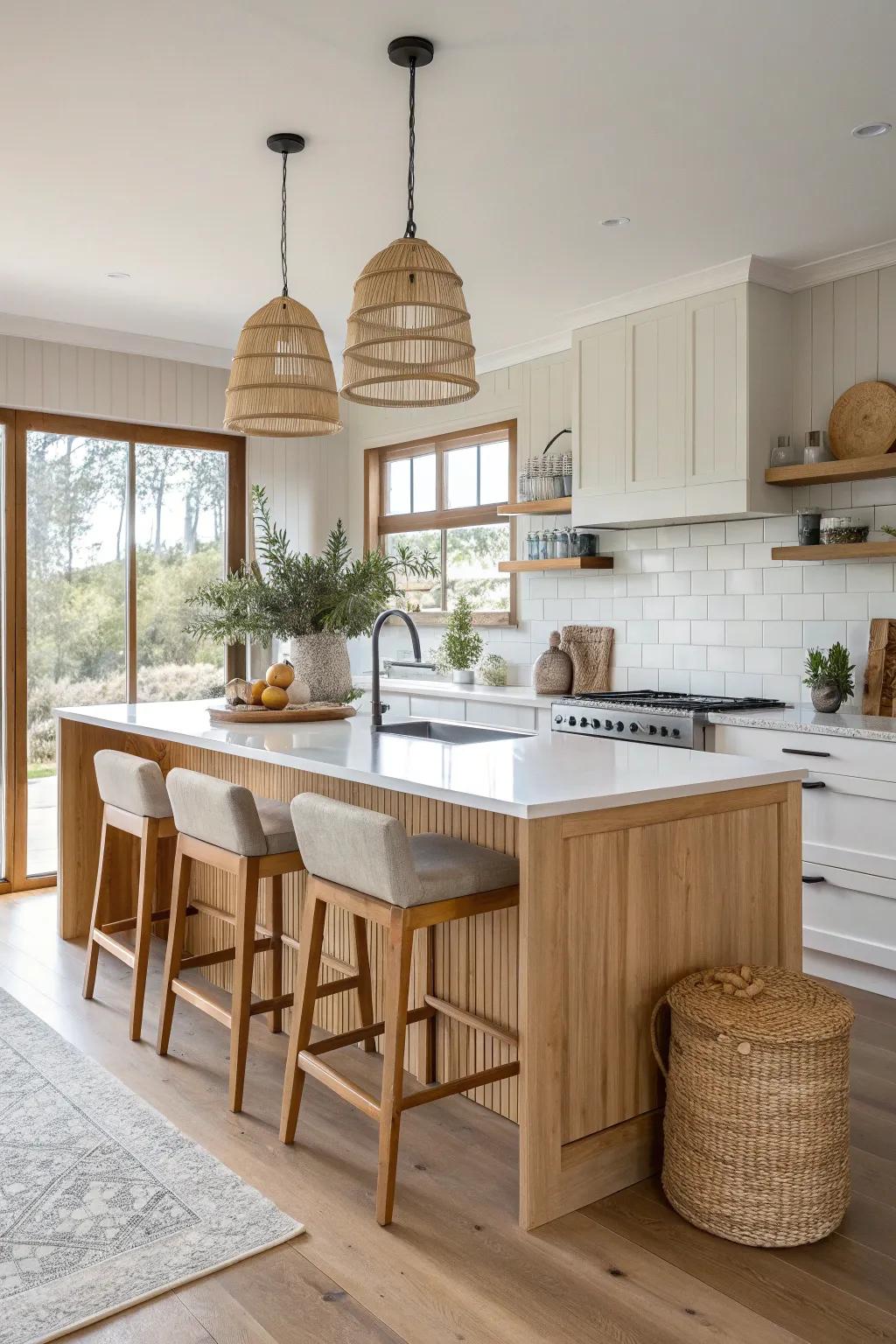 Transform your kitchen into a social hub with a stylish island. #KitchenIsland #SocialSpaces