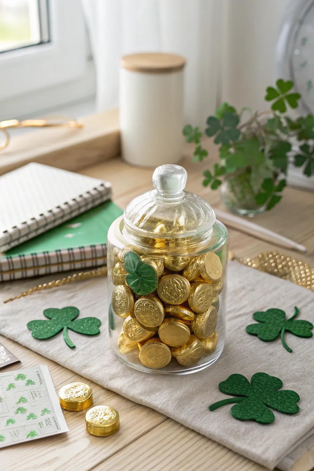 Bring a touch of magic to your office tables with these simple yet stunning gold-themed centerpieces.