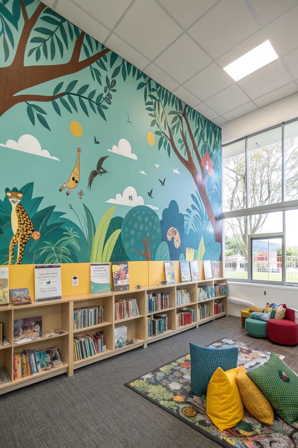 Let their imaginations soar with enchanting mural designs. 🌟