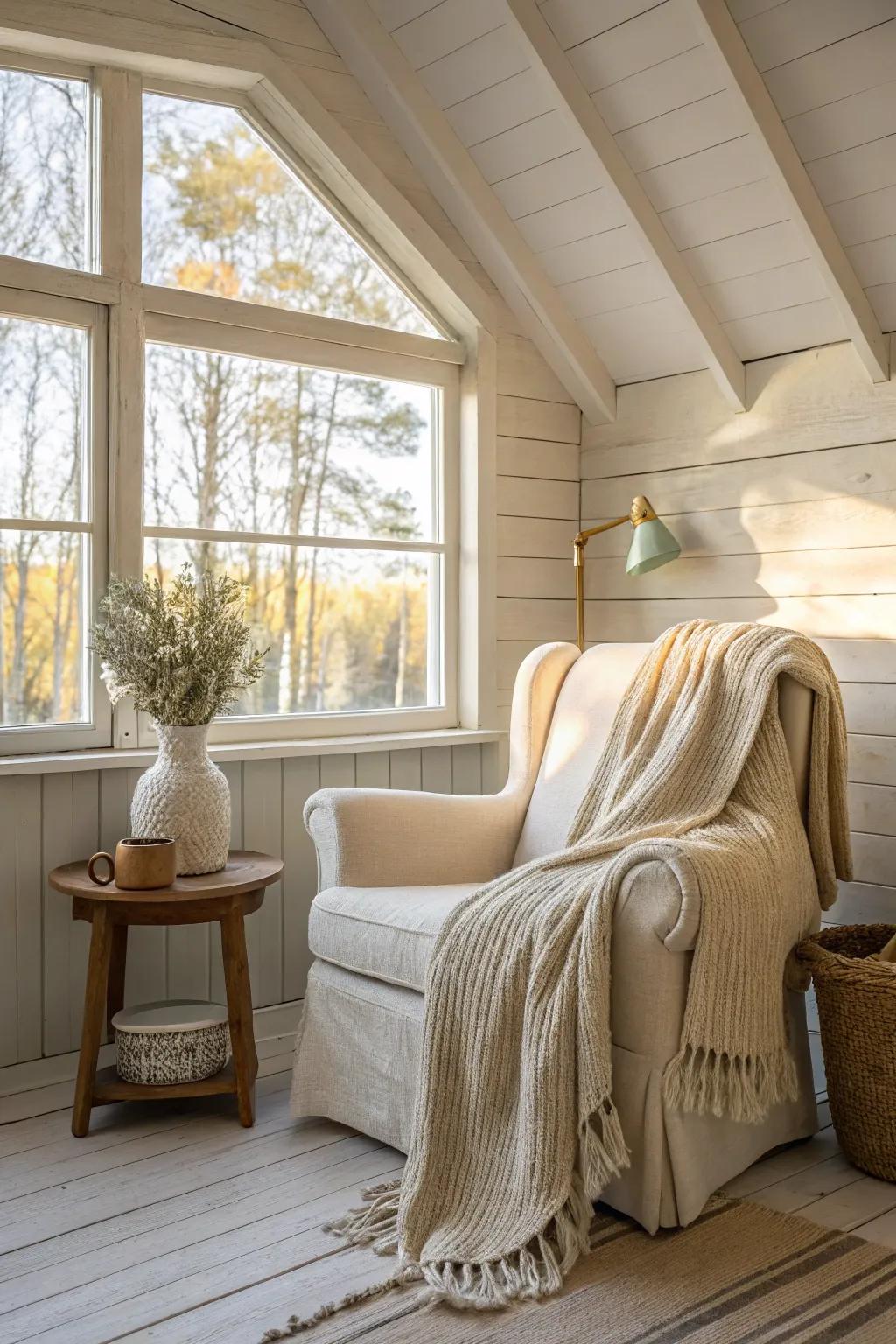 Embrace calm and elegance with a soft, neutral color palette. #ColorInspiration #CottageDecor 🎨