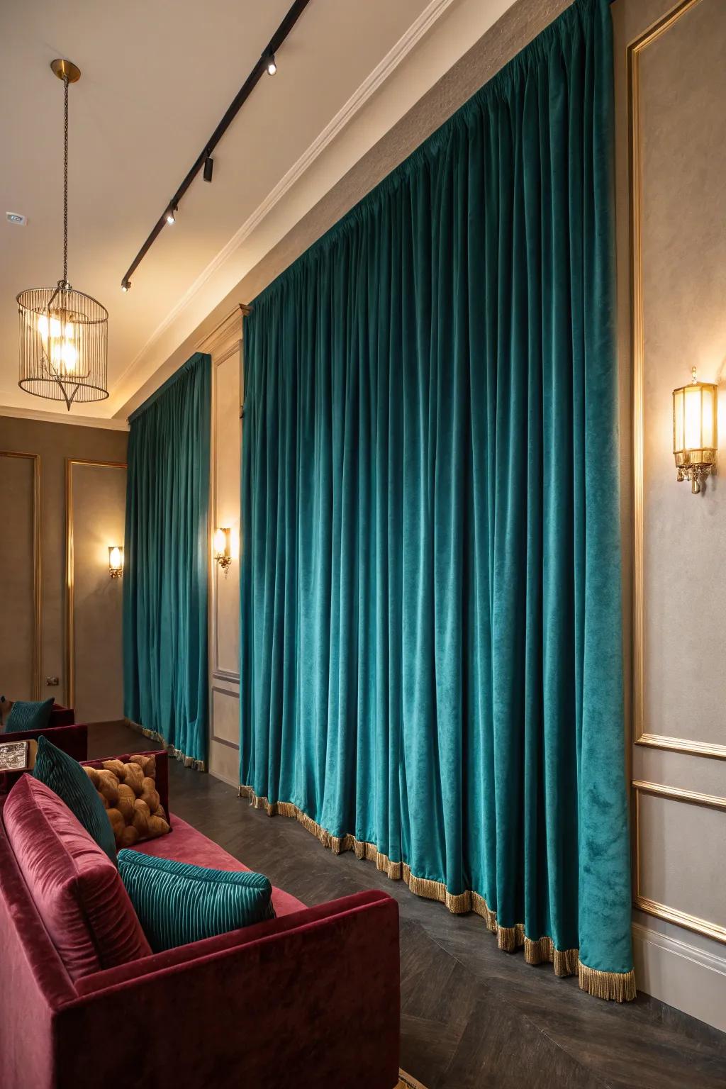 Add a splash of color to your space with bold curtains that turn heads and transform your decor. #ColorPop #BoldInteriors