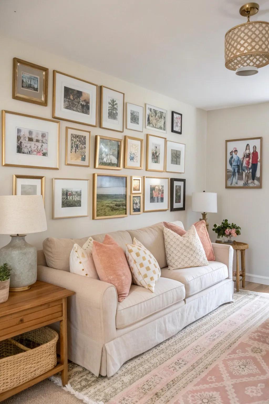 Create a personal art exhibit with a stunning gallery wall that tells your story.