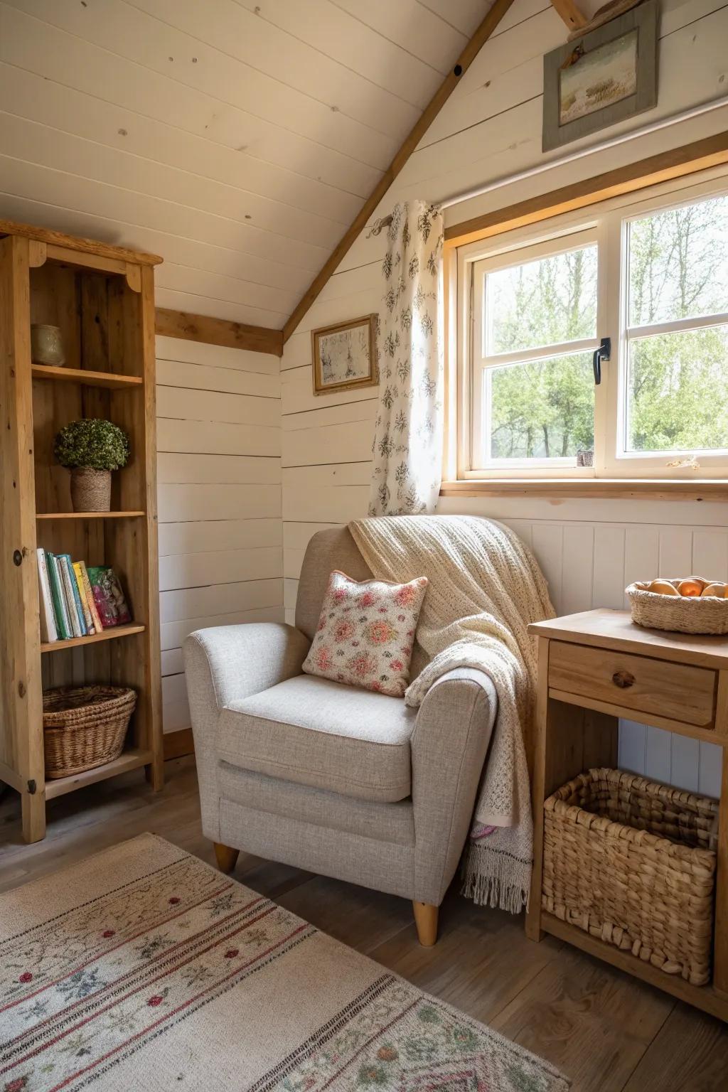 Find serenity and simplicity in a cozy cottage.