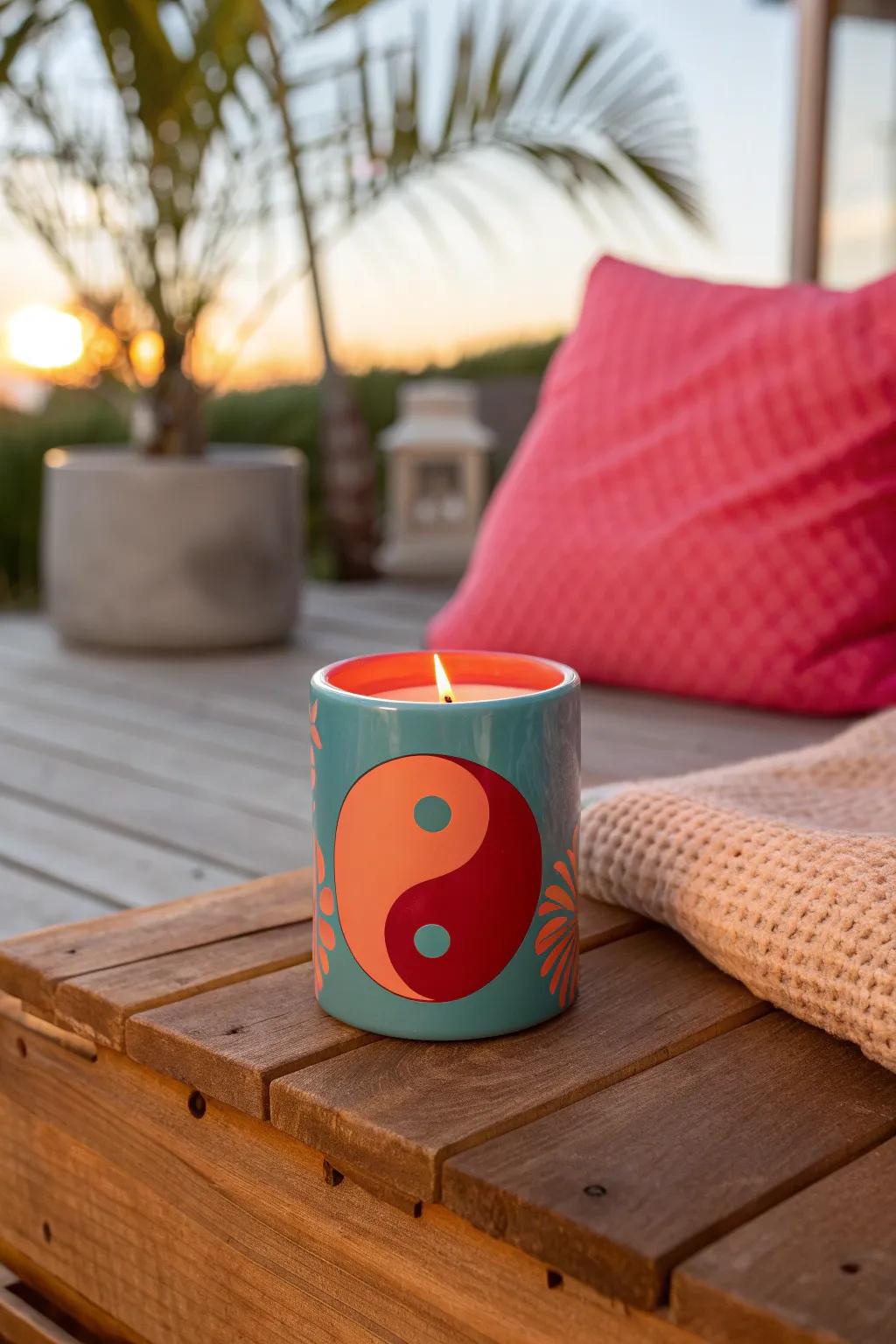 Set the mood with a yin yang candle holder that illuminates your space with calming shadows.