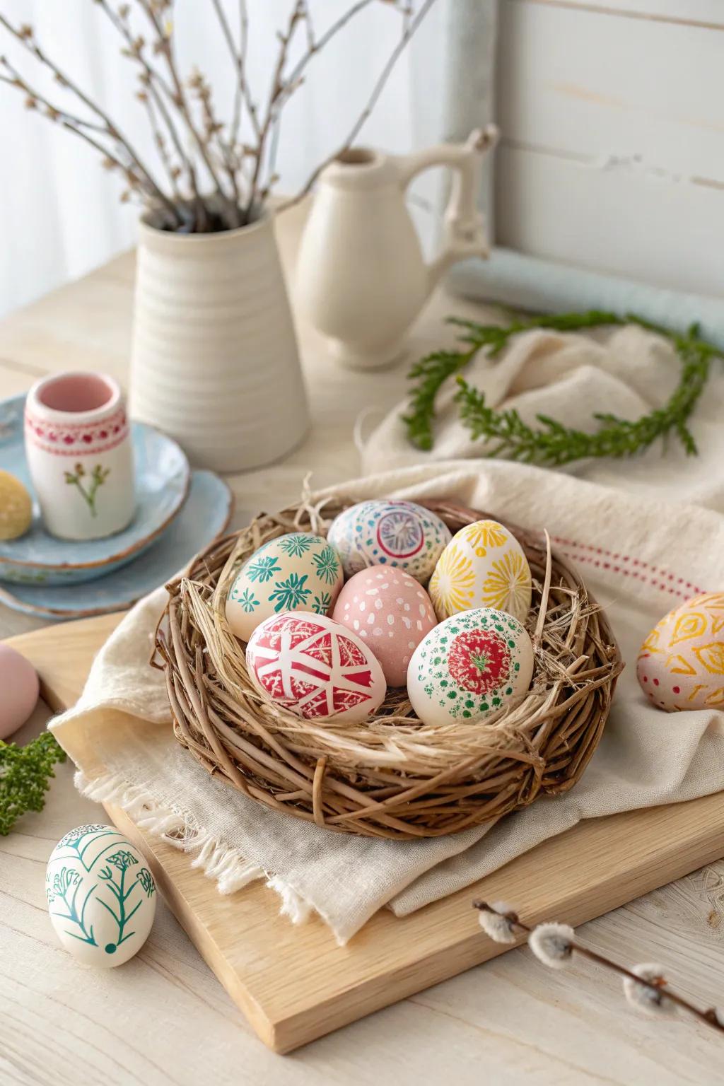 Bring a splash of color to your photos with intricately designed Easter egg props. 🎨 #EasterDecor #CreativeProps