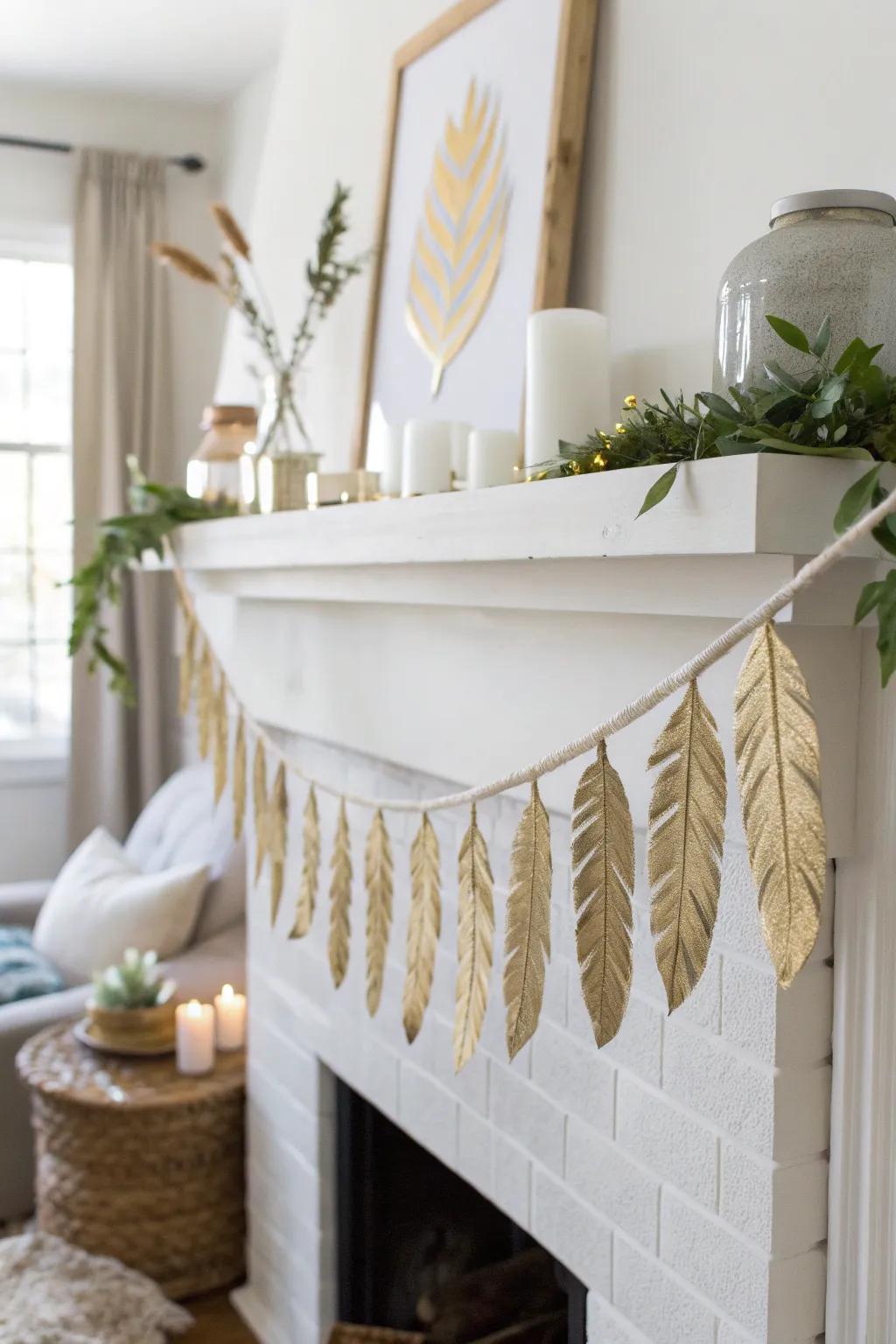 Illuminate your space with a whimsical feather garland that adds sparkle and charm.