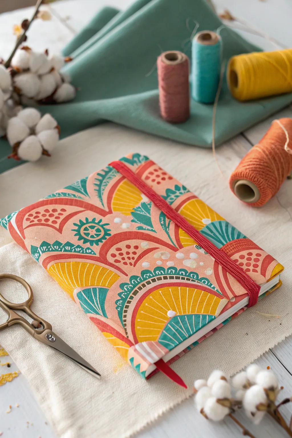 Add personality to your workspace with fabric-covered notebooks that are as stylish as they are practical.