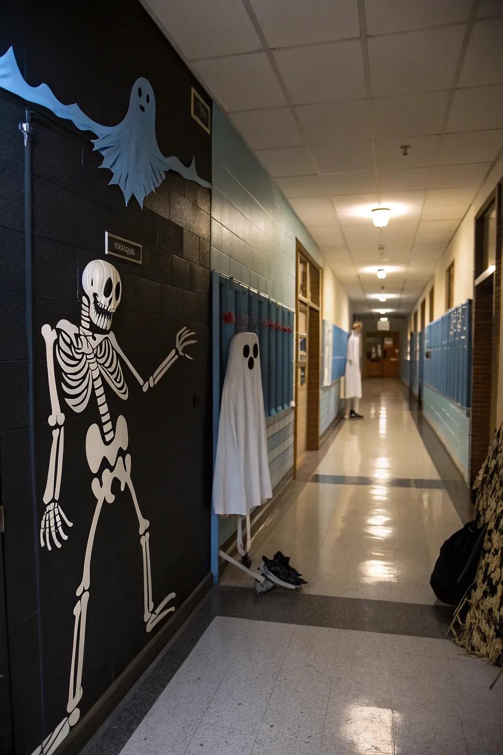 Invite the spirits to play with life-sized skeletons and ghostly figures that add a spine-tingling touch.