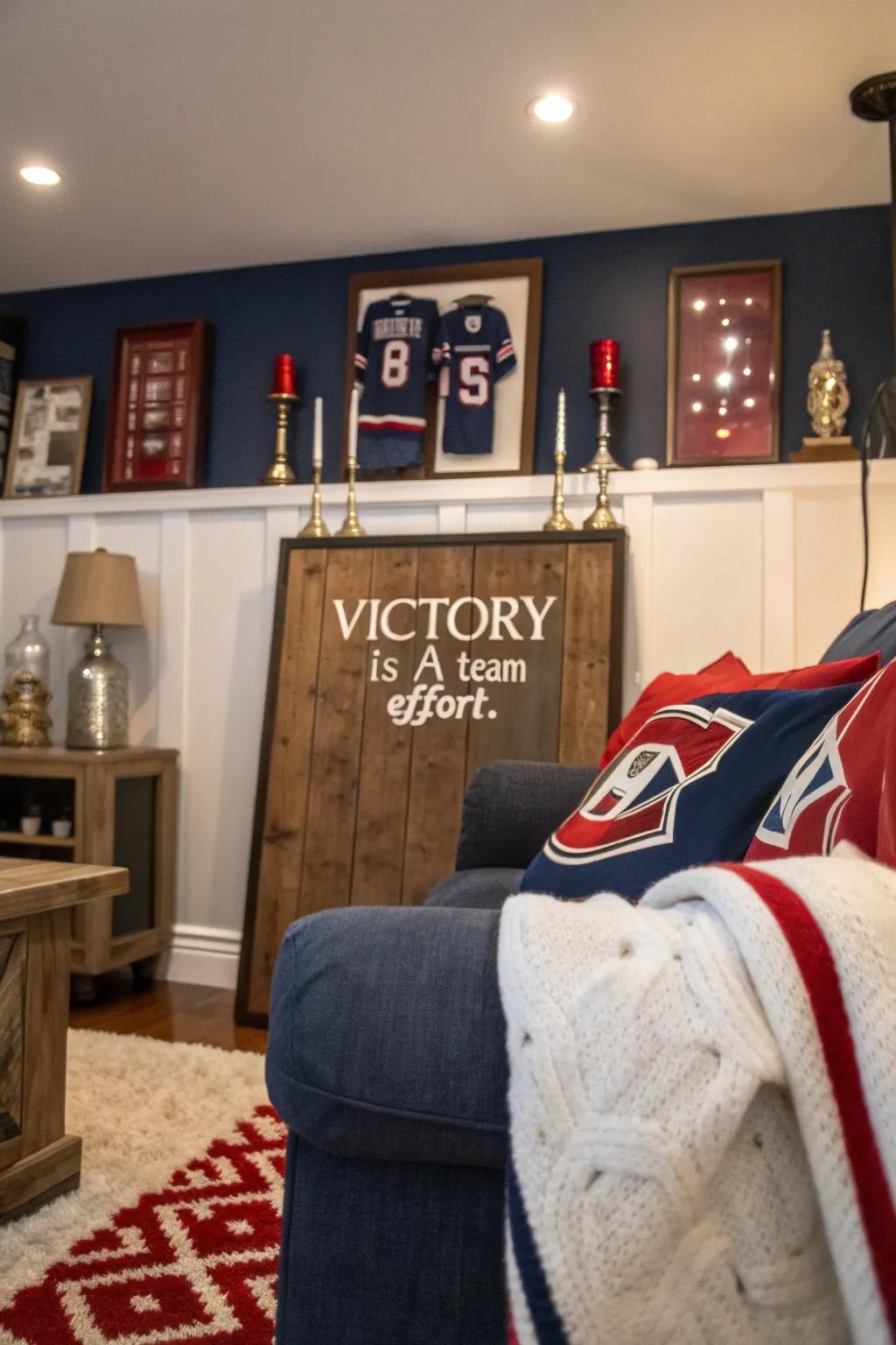 Elevate your game nights with an inspirational quote that fuels team spirit and unity.