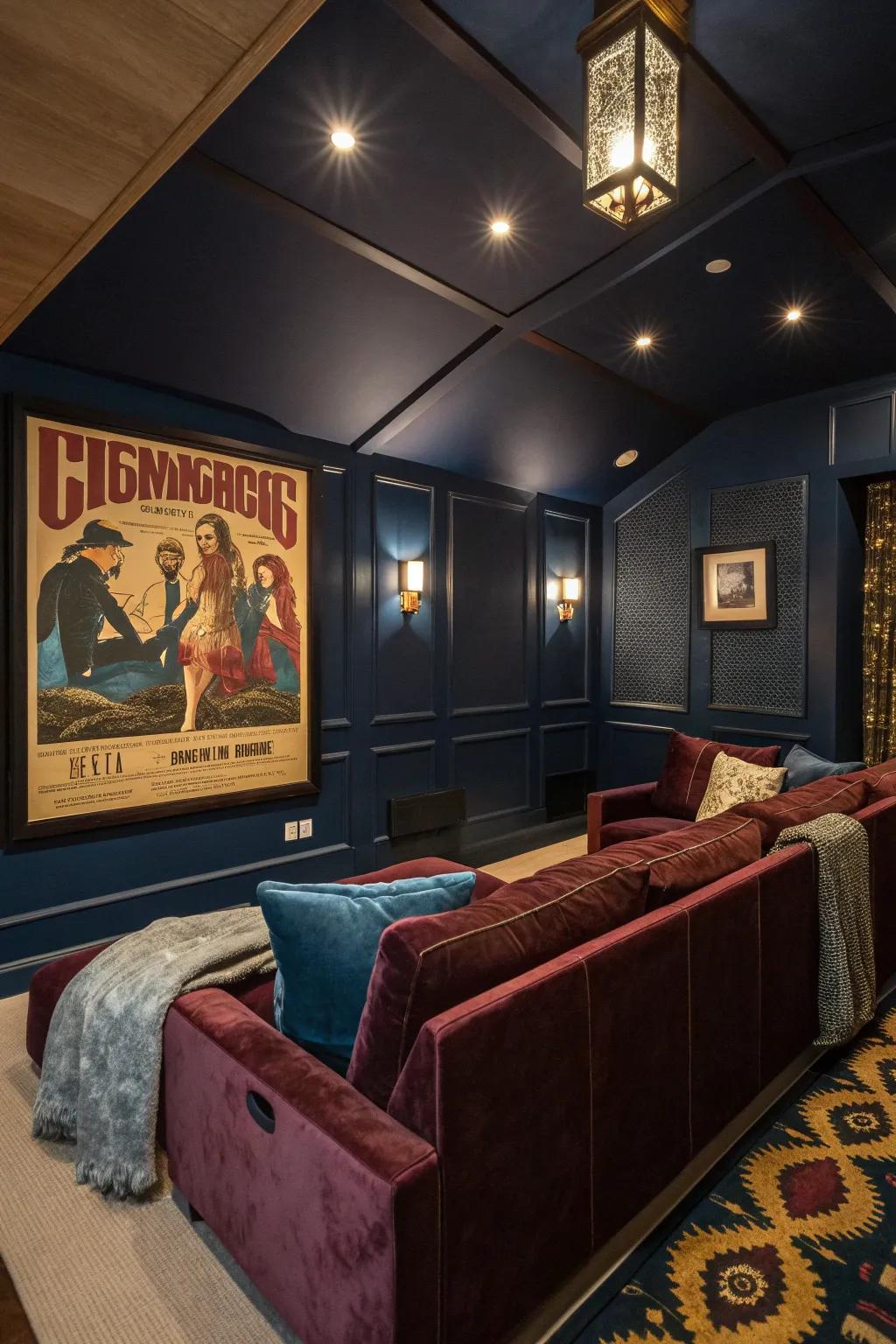 Bring Hollywood home with themed decor and top-notch acoustics. 🎥 #HomeDecor #MovieRoom