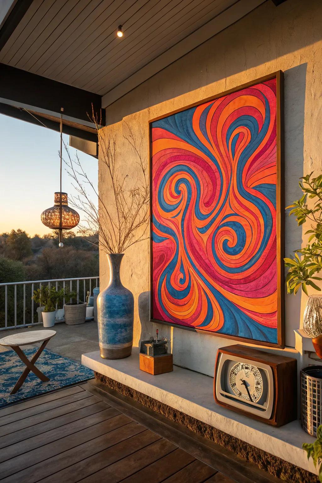 Chase the groovy vibes with psychedelic patterns that dance across your walls.