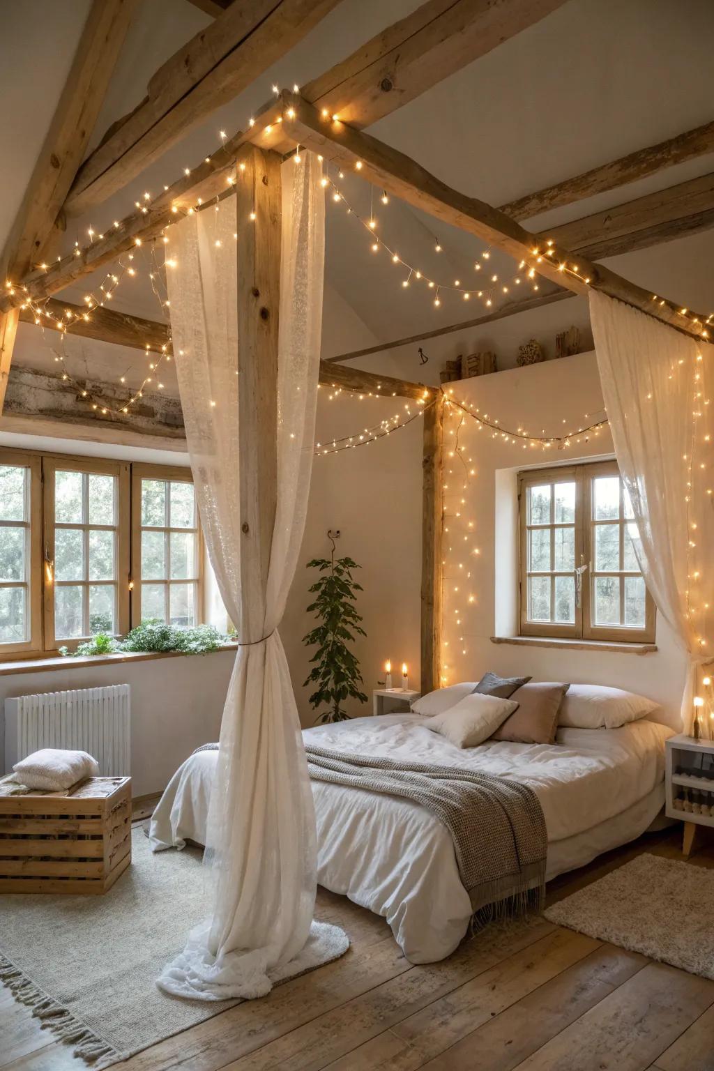 Twinkle your way to romance with enchanting fairy lights.