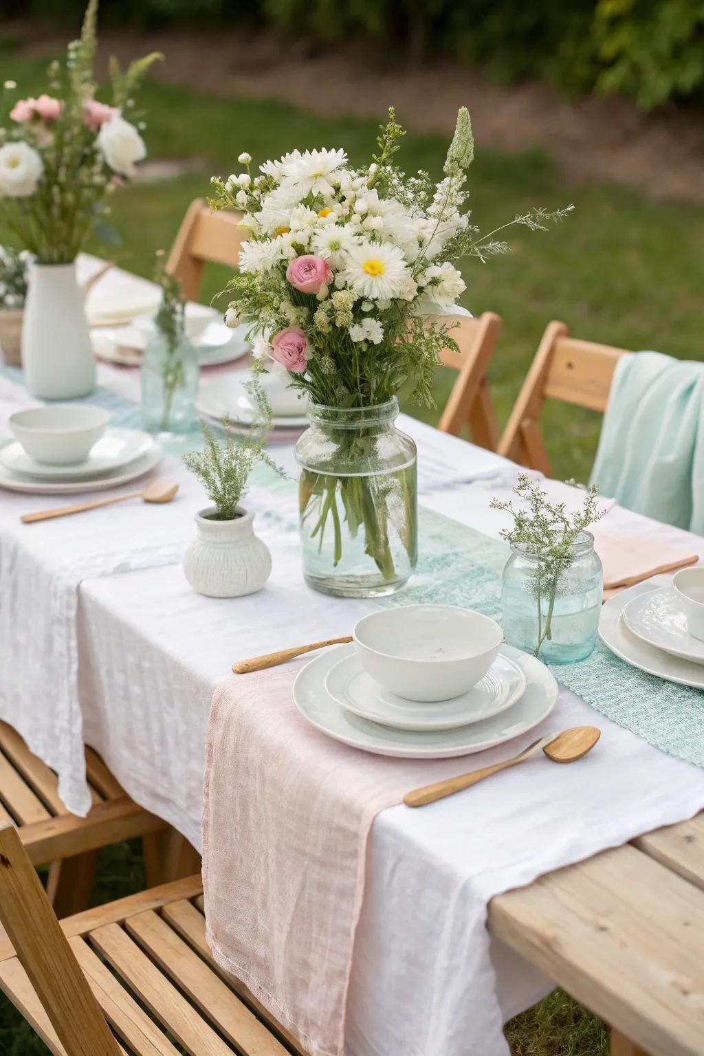 Create a fresh and breezy atmosphere with light and airy table settings that are perfect for summer gatherings.