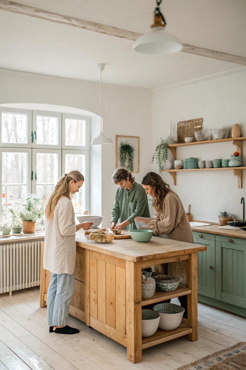 Bring warmth and authenticity to your trio photos with kitchen candid moments that tell a story.