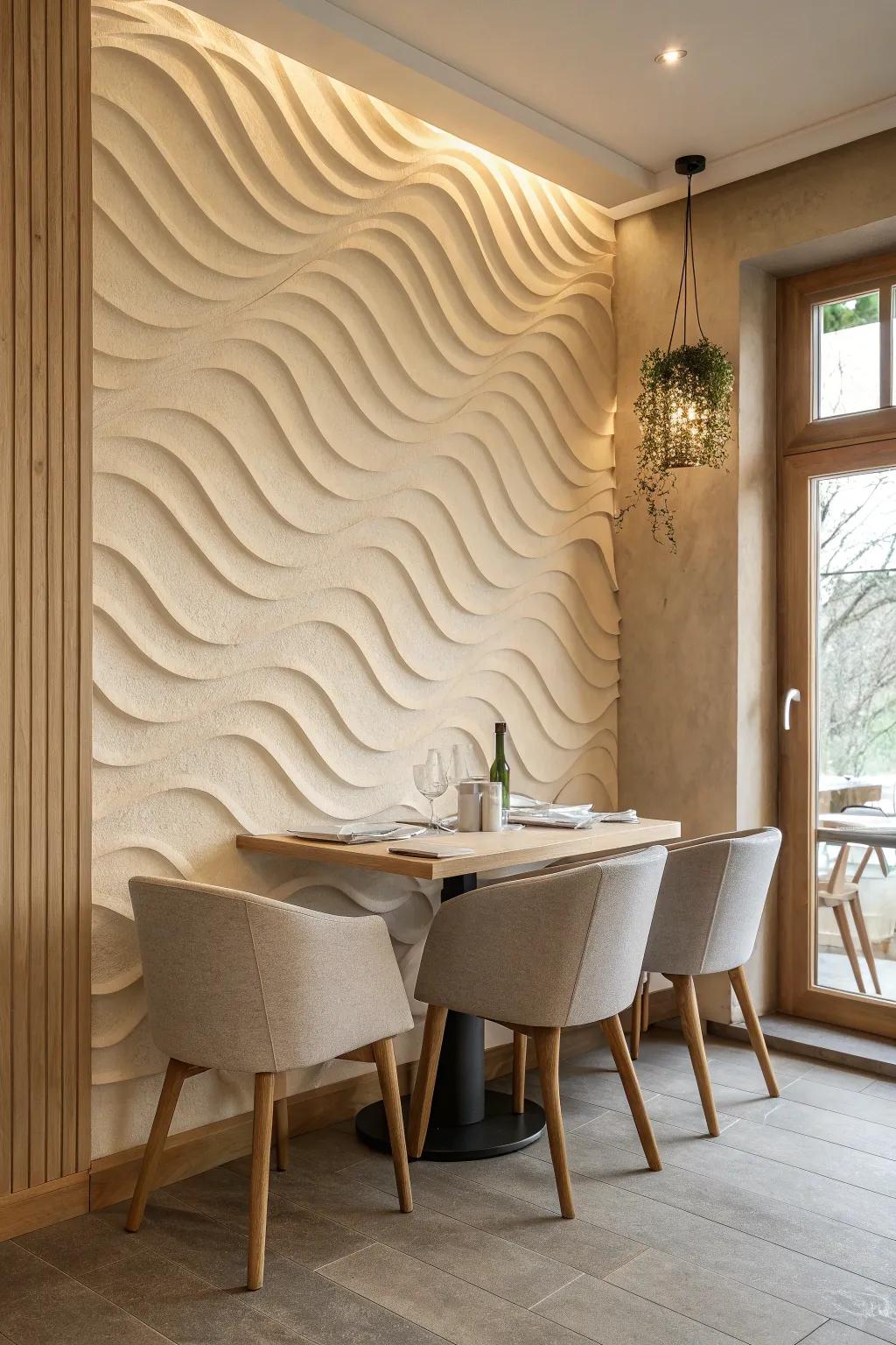 Add dimension to your walls with textured surfaces that captivate and intrigue.