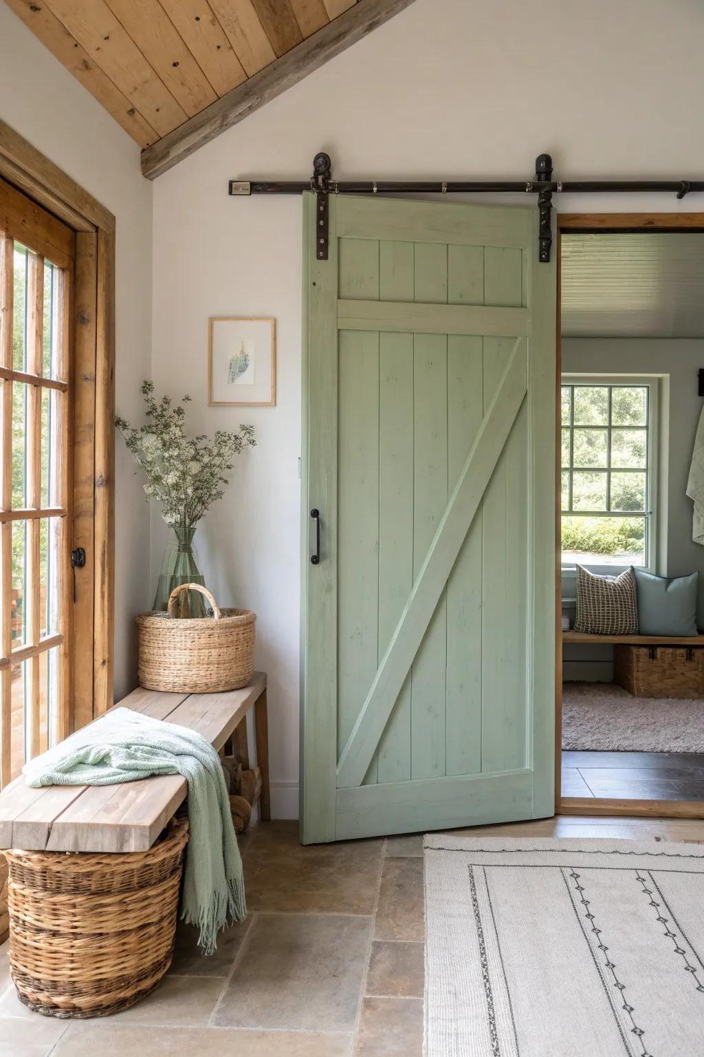 Functional and stylish, small loft doors offer easy access with a touch of flair.