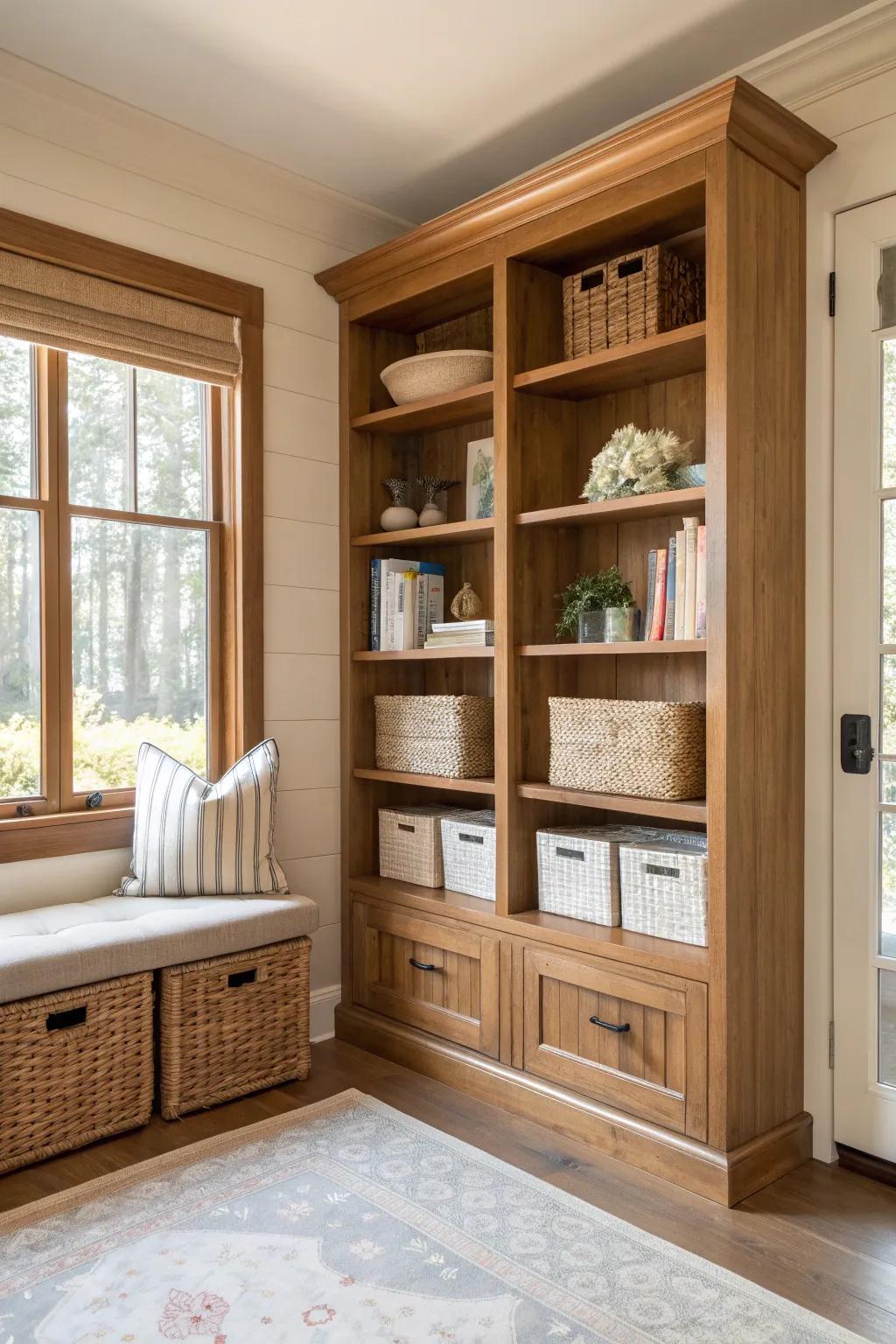 Keep clutter at bay with organized baskets, turning chaos into calm. 🧺 #OrganizationGoals #HomeHacks