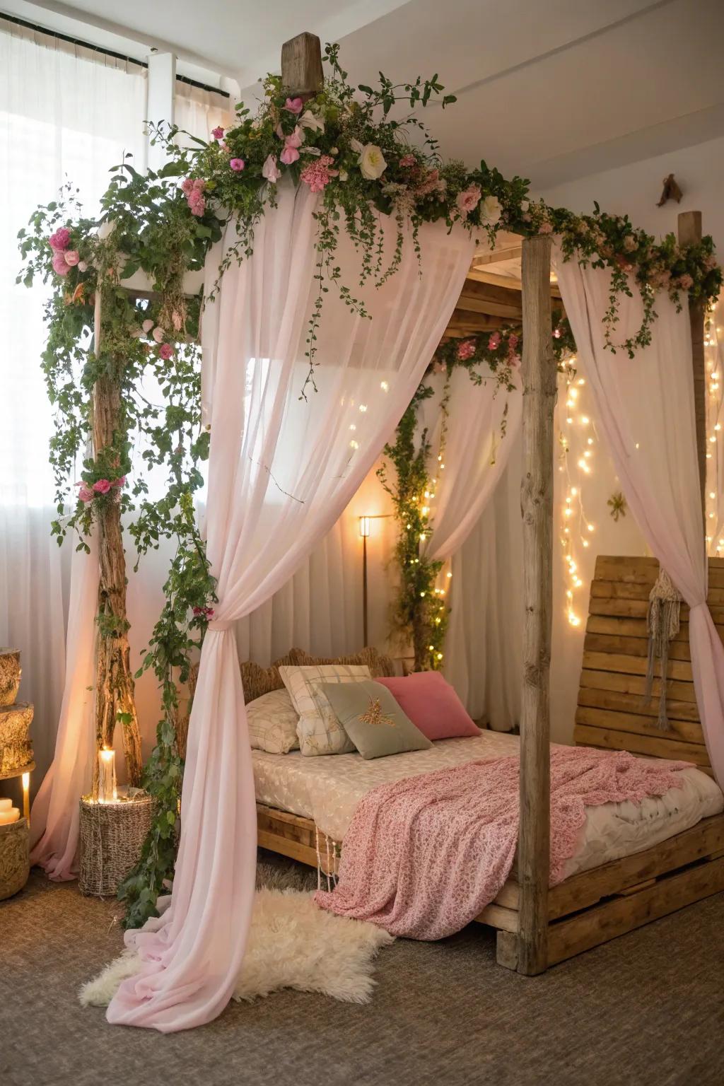 Step into an enchanted garden every night, where blossoms and dreams intertwine. 🌸 #EnchantedGarden #FloralFantasy