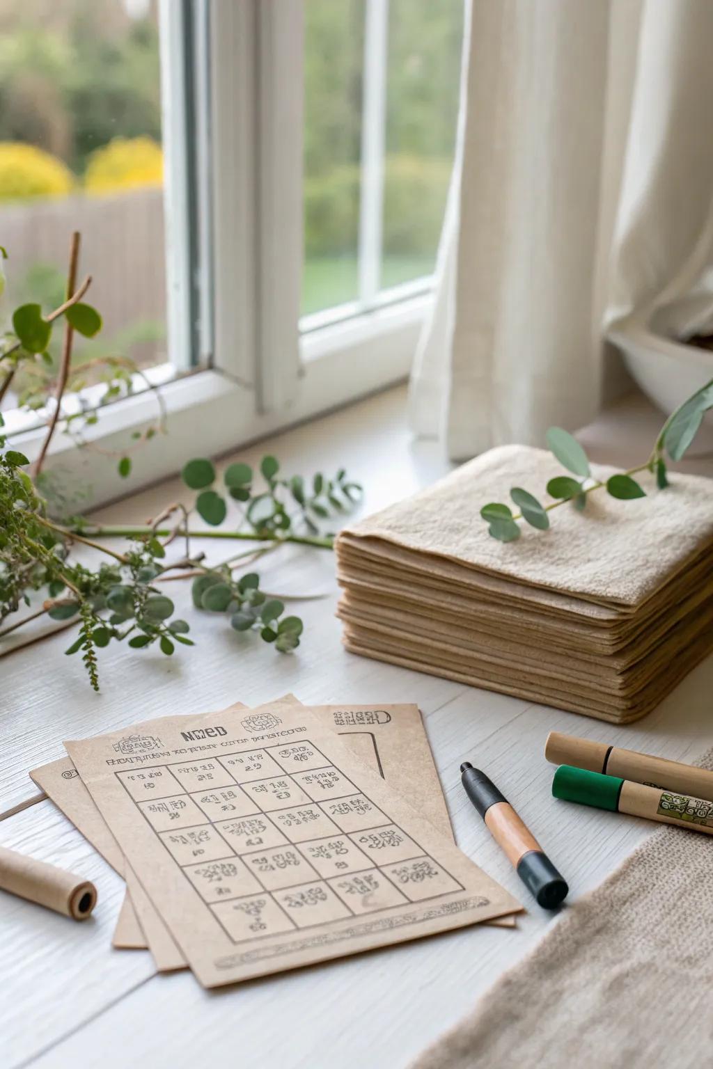 Sustainability meets fun with eco-friendly bingo materials for your holiday games.