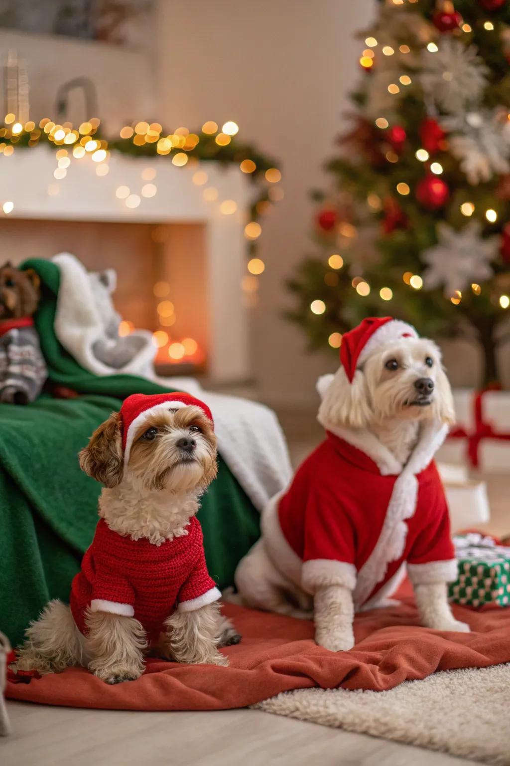 Celebrate the season with your furry friend dressed in festive gear. 🐶 #PetPhotoshoot #HolidayFun