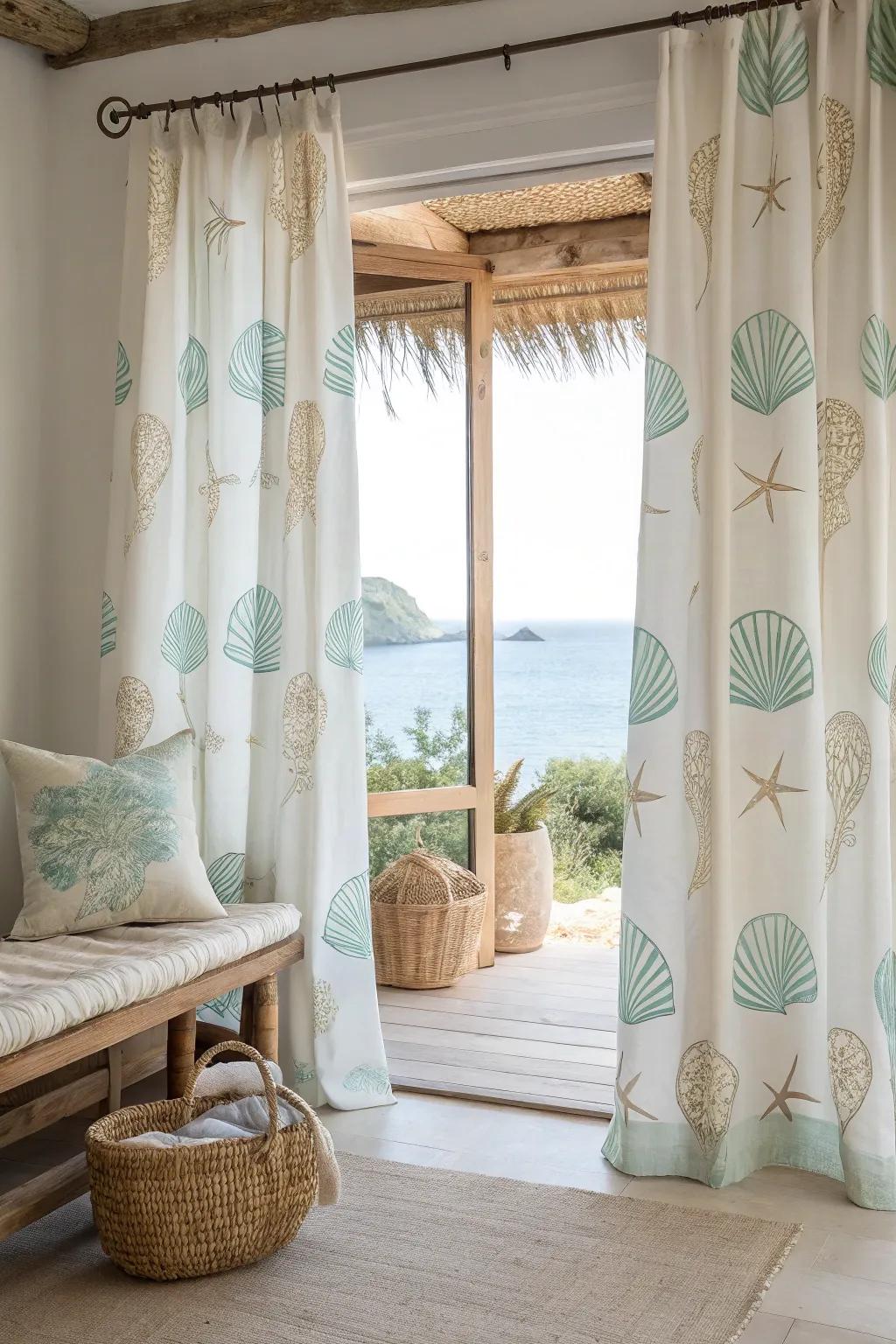 Infuse your space with the playful charm of seashell patterns.