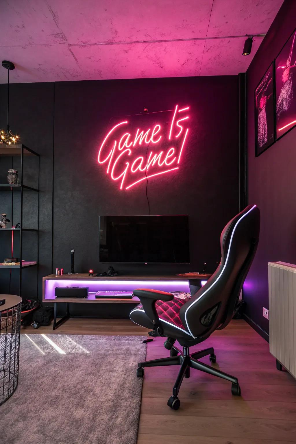 Illuminate your space with captivating neon signs that make a statement.