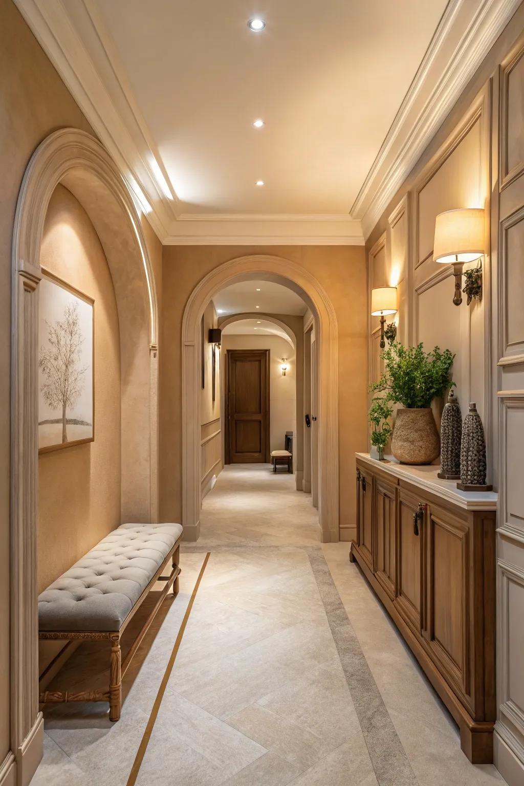 Achieve timeless elegance with neutral-colored moldings that offer endless versatility.