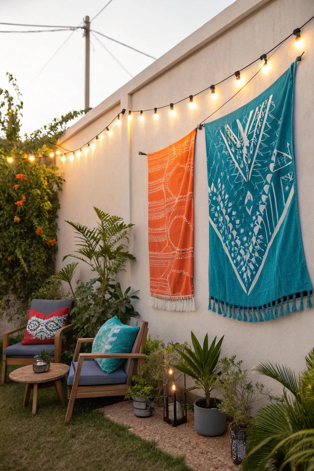 Transform blank walls into art displays with eye-catching outdoor wall hangings. 🎨 #OutdoorArt #PatioDecor
