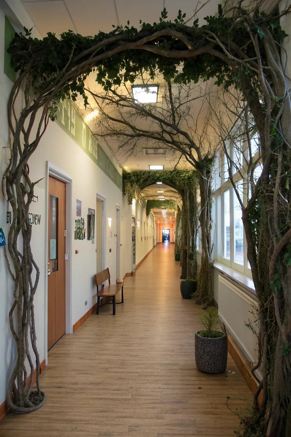 Step into a haunted forest where foliage whispers secrets of the past. 🌿 #HauntedHallway #SpookyVibes