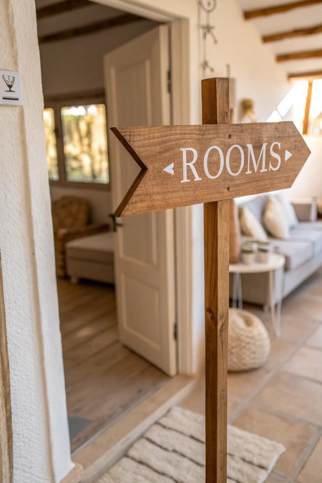 Add charm and direction to your home with a creative arrow sign.