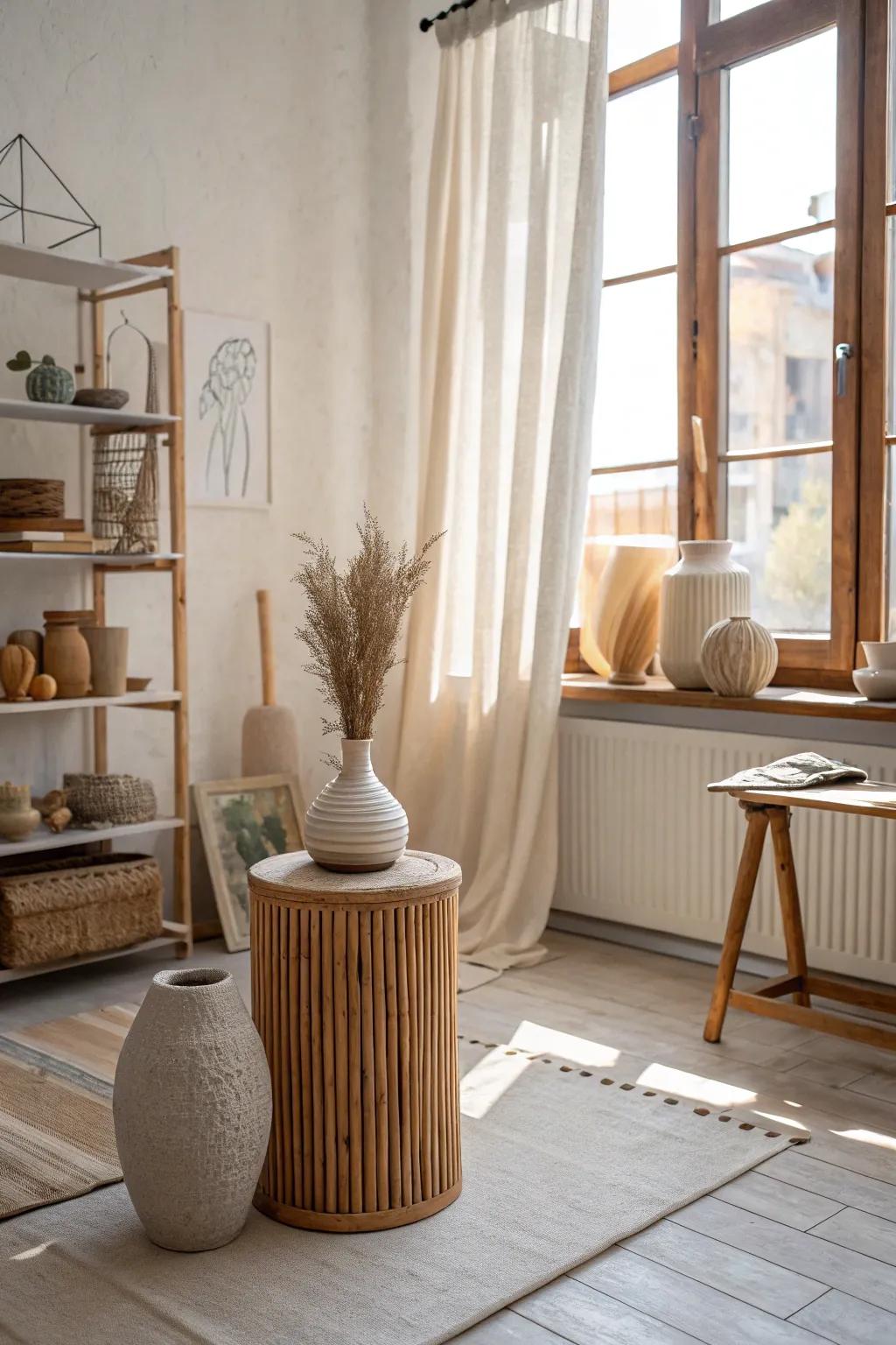 Get creative with DIY popsicle stick trims, adding a playful touch to your corners.