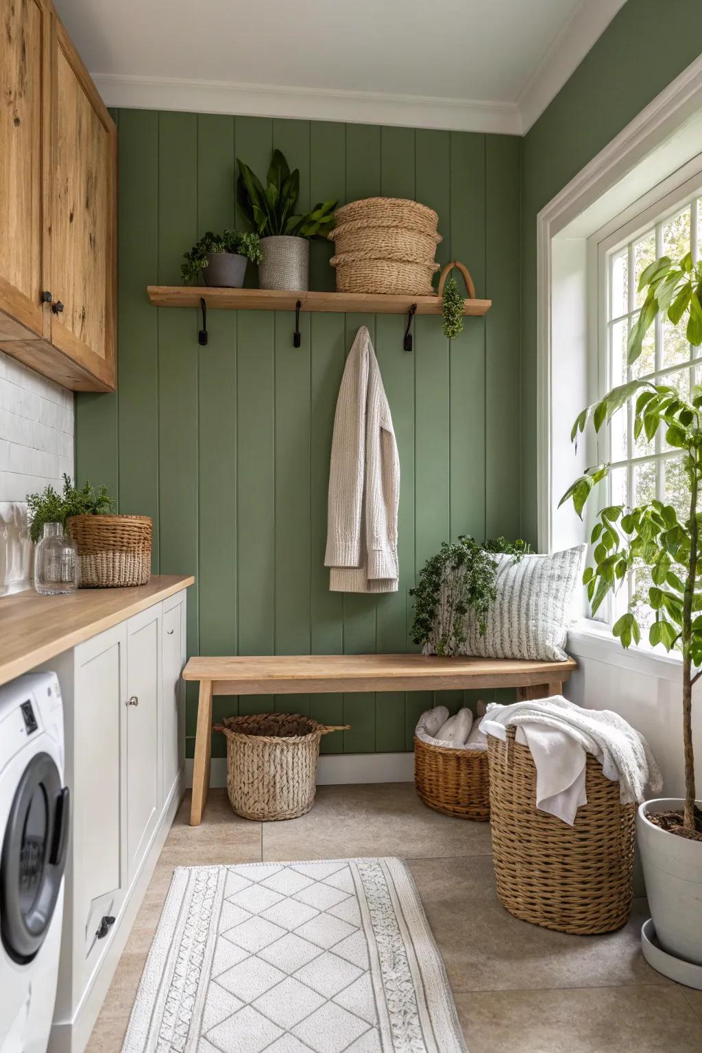 Connect with nature through earthy green tones that bring warmth and vitality to your space.