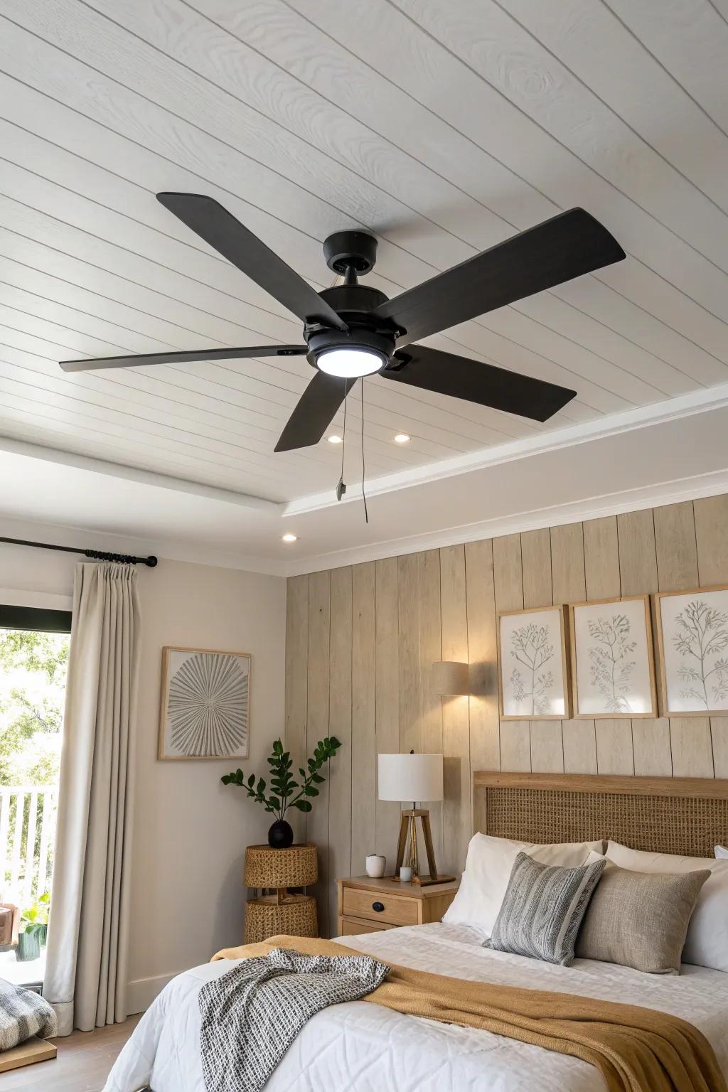 Neutral tones ensure your fan fits effortlessly into your decor.