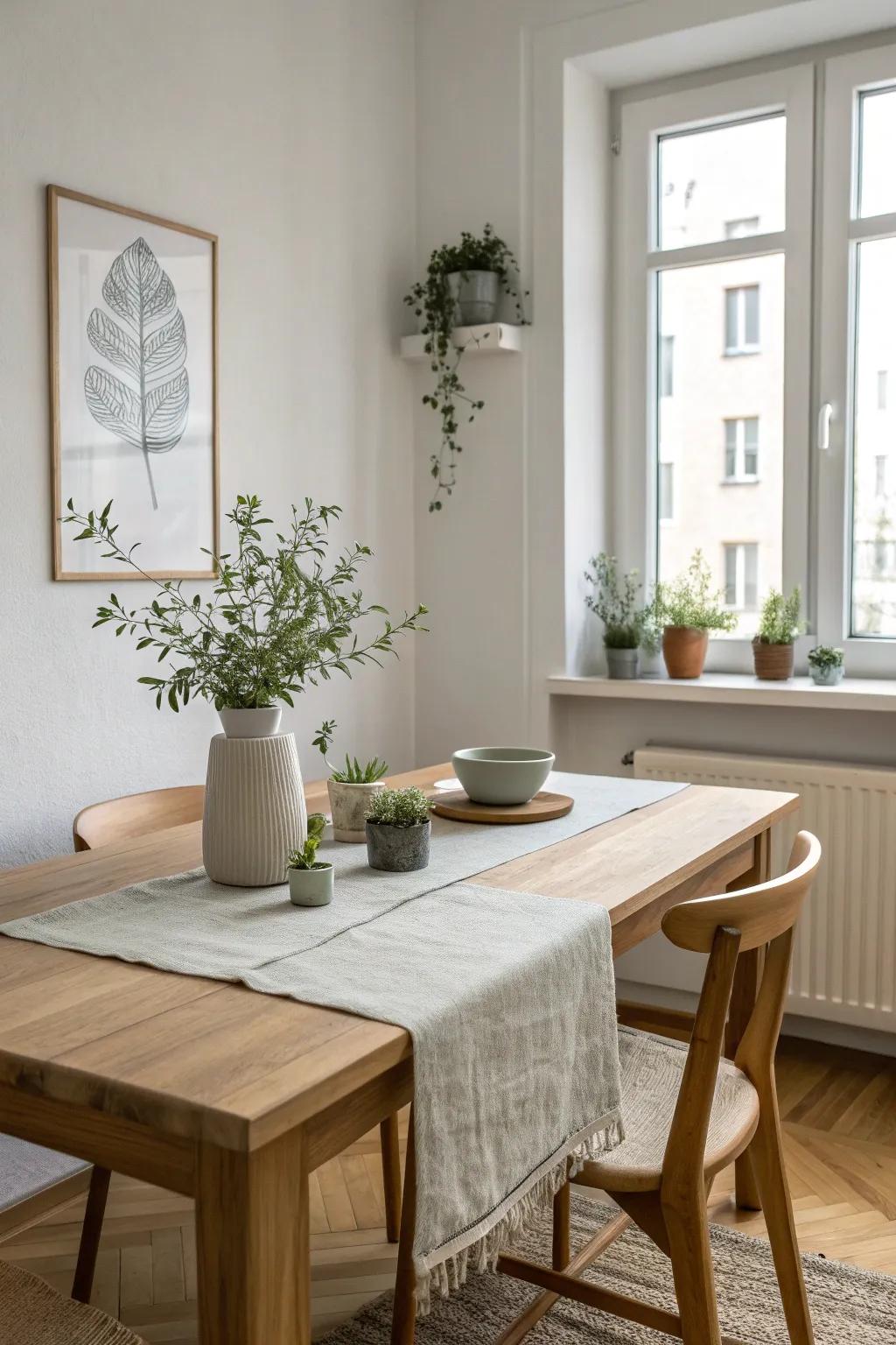 Subtle decor adds charm while keeping the minimalist vibe intact.