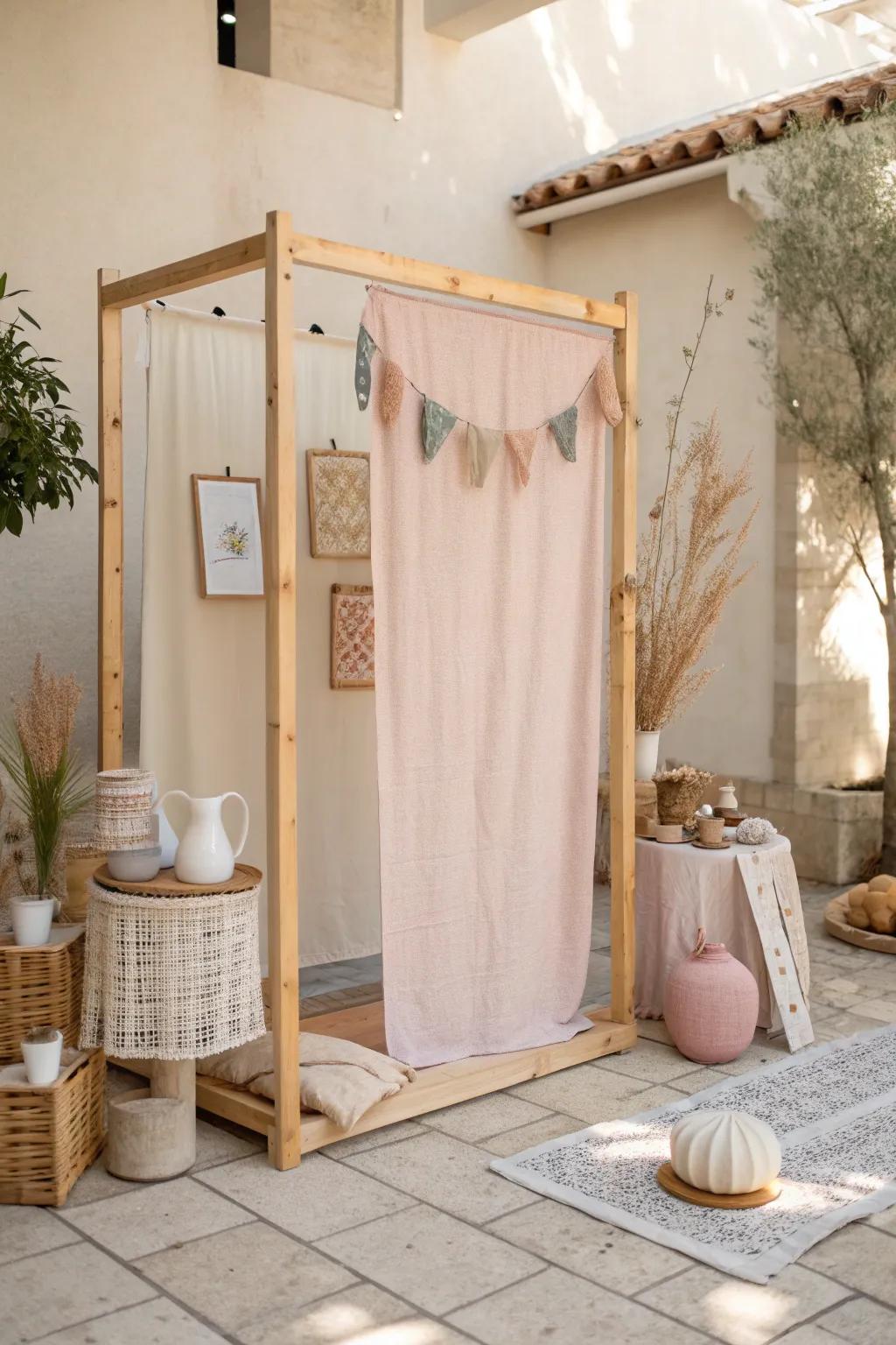 Capture unforgettable memories with a creative photo booth setup.