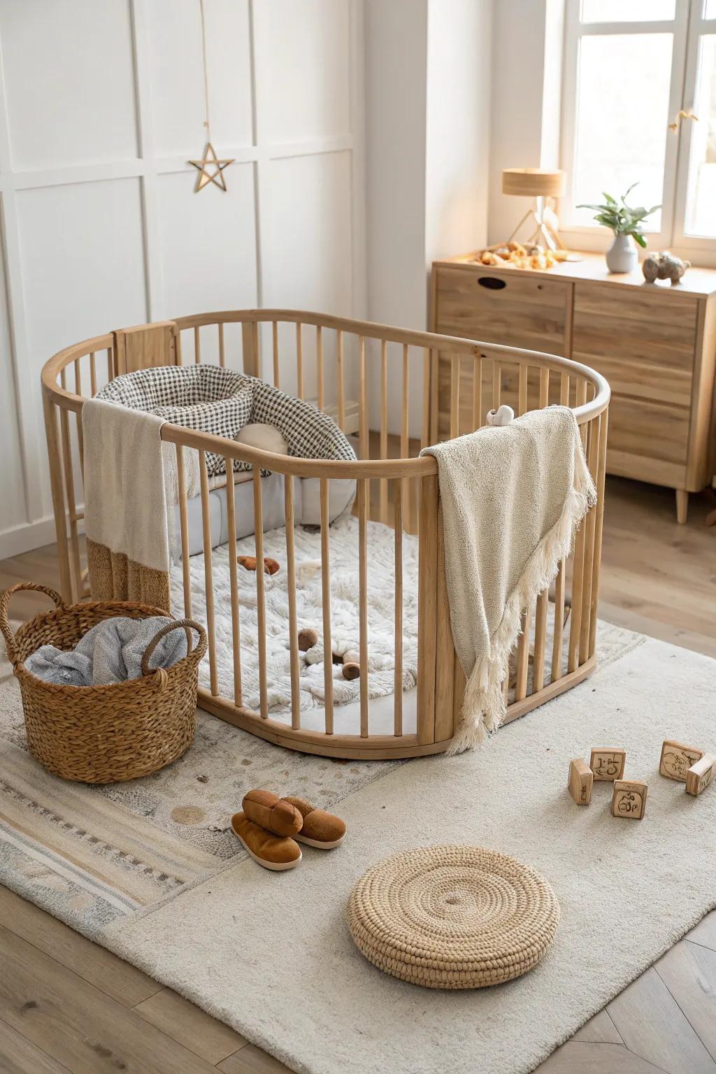 Versatile playpen designs grow with your child, offering endless possibilities for play and exploration.